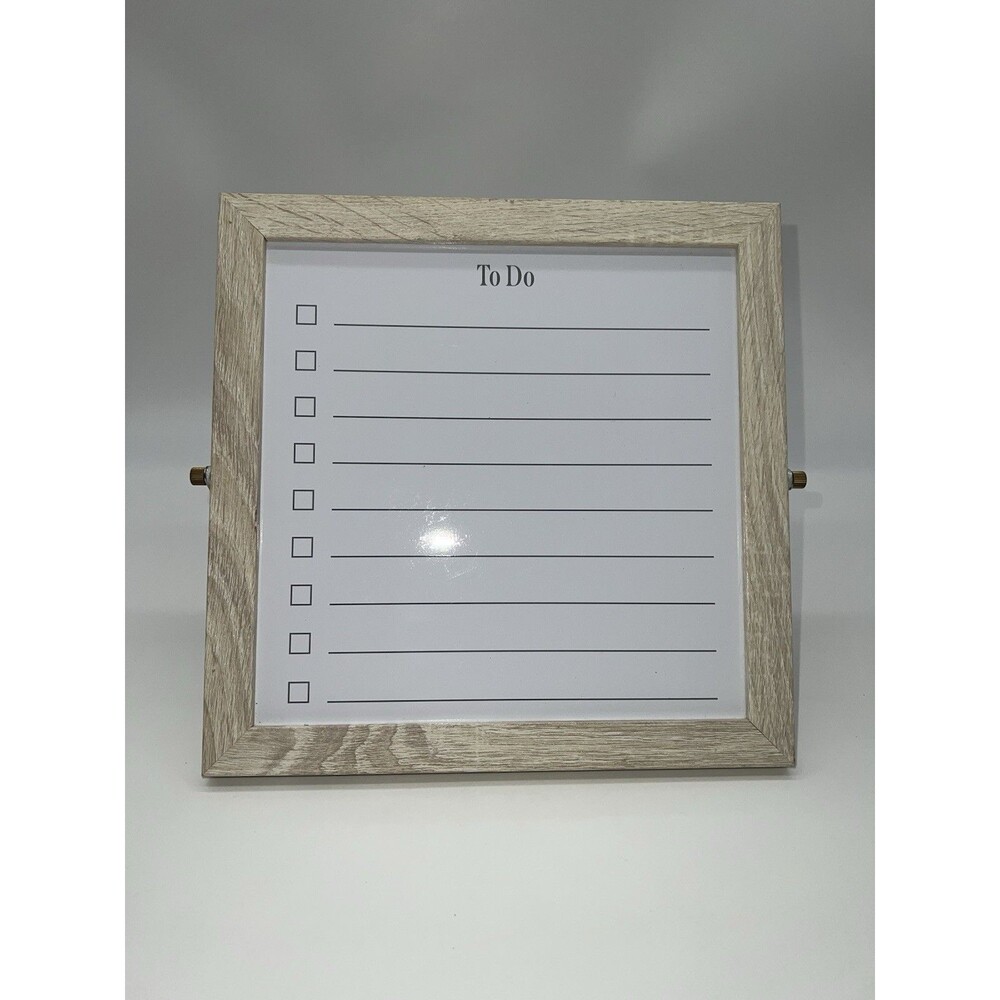 Dry Erase "To Do" White Board Desktop Whiteboard w/Stand or wall hang-10"x10"